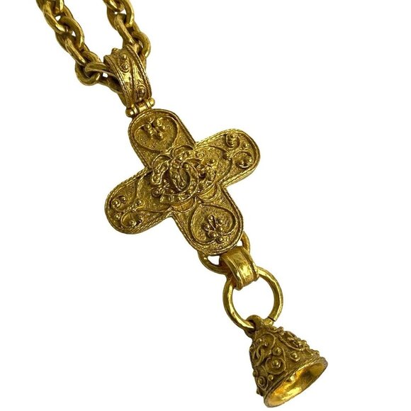 CHANEL Gold Logo Necklace - Picture 1 of 6